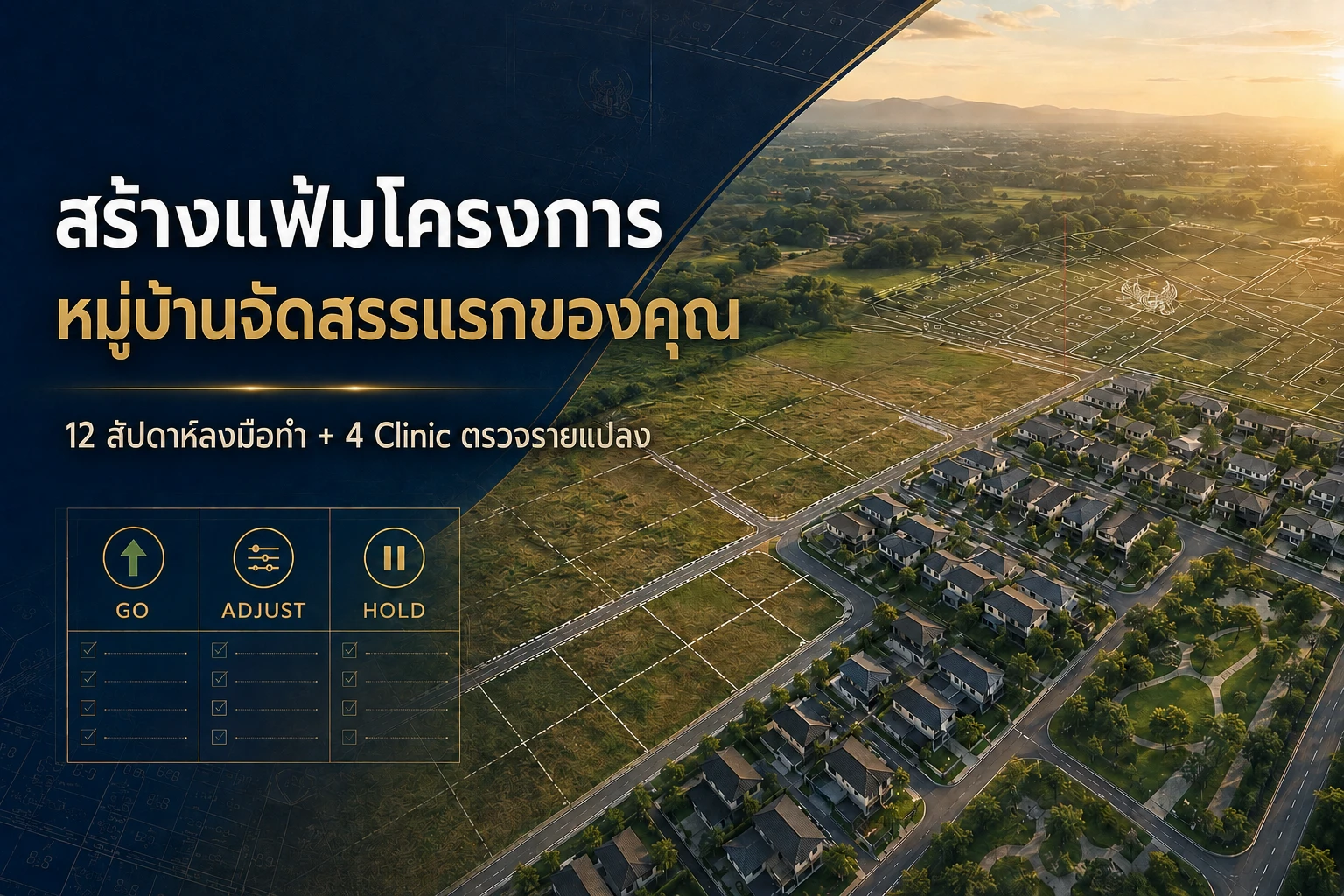 สร้างแฟ้ม โครงการหมู่บ้านจัดสรรแรกของคุณ